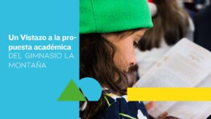 Pequeño estudiante del Gimnasio La Montaña estudiando y aprovechando las ventajas de la propuesta académica del colegio